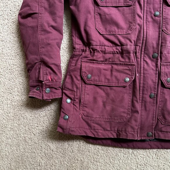 Ridgecut Jacket Womens Small Insulated Maroon Red Full Zip Mock Neck Field Coat - Picture 6 of 12